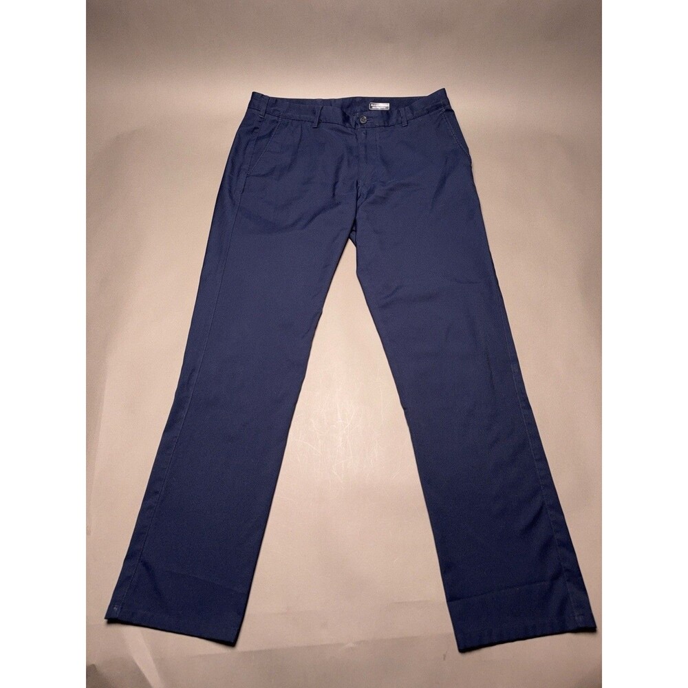 Mizzen + Main Performance Chino Pants Mens 36x34 Blue Textured Stretch Golf